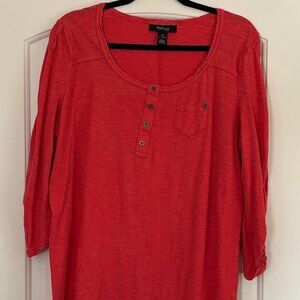 Style & Co Women's Red Tunic Size 1X